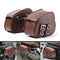 Brown Motorcycle PU Leather Saddlebags Swingarm Side Tool Bag For Harley
