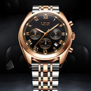 LIGE 9852 24 Hour Date Display Men Wrist Watch Business Style Quartz Watch
