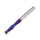 Drillpro 10pcs 3.175mm Shank Blue Coated Spiral Flat End Mill Two Flute CNC Milling Cutter