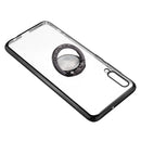 Bakeey Plating Transparent Shockproof PC Protective Case with Finger Ring for Samsung Galaxy A70
