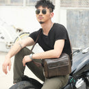 Men Leather Shoulder Bag Outdoor Travel Cross Body Messenger Handbag