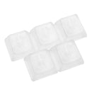5PCs Transparent Keycap Clear All Height Red White for Mechanical Keyboard R1 R2 R3 R4