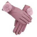 Touch Screen Warm Gloves Elegant Winter Combed Full Finger Cotton Soft Skiing Gloves