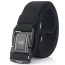 TUSHI 125cmx3.8cm Men Tactical Belt Outdoor Zinc Alloy Quick Release Buckle Casual Belts Waist Belts