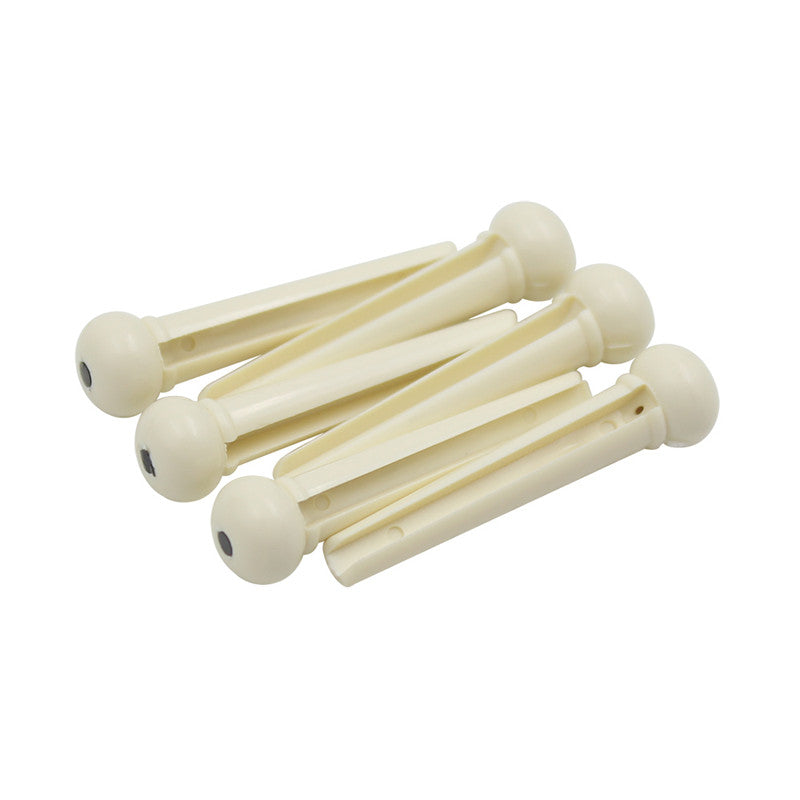 2pcs Cattle Bone Guitar Parts Endpin with Abalone Dot Bridge End Pins for Acoustic Guitar