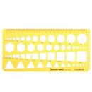 Geometric Figure Polygon Drawing Template KT Soft Plastic Circle Triangle Square Hexagon Ruler Design Board