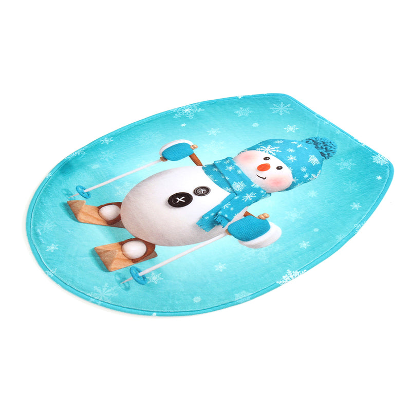 3PCS Christmas Toilet Seat Covers Bathroom Mat Bathroom Carpet Set Absorbent Bath Rugs