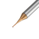 Drillpro 0.5/0.6mm 2 Flutes 50mm Long Neck End Mill HRC60 CNC Deep Groove Cutter Milling Cutter Router Bit