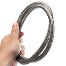 Silver Stainless Steel Braided Pipe Oil Fuel Coolant Hose AN-4 AN4 6mm 1.4 Inch 1M