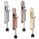 Solid Heavy Duty Zinc Alloy Extended Magnetic Door Stopper Hidden Foot Pedal Floor Mount Door Catch Free Punching Door Holder