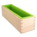 Rectangle Silicone Soap Mold Wooden Box DIY Tool Toast Loaf Cake Baking Mold