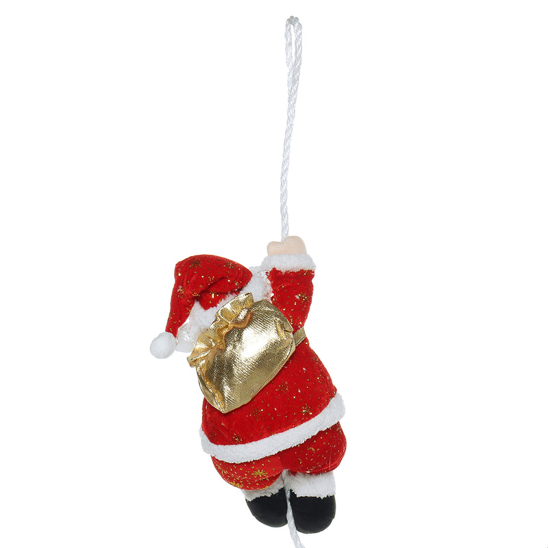 Santa Climbing On Rope Indoor Outdoor Christmas Tree Garden Decorations