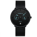 CRRJU 2162 Fashion Business Style 24hours Calendar Alloy Case Men Simple Dial Quartz Watch