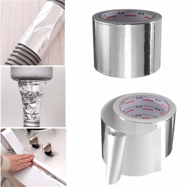 80mm Silver Aluminum Foil Adhesive Seal Ring Heating Roll Tape 25M