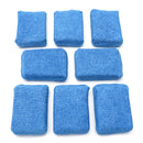 8Pcs Blue Microfiber Applicator Cleaning Sponge Pads for Car Wash Wax Polishing Cleaning