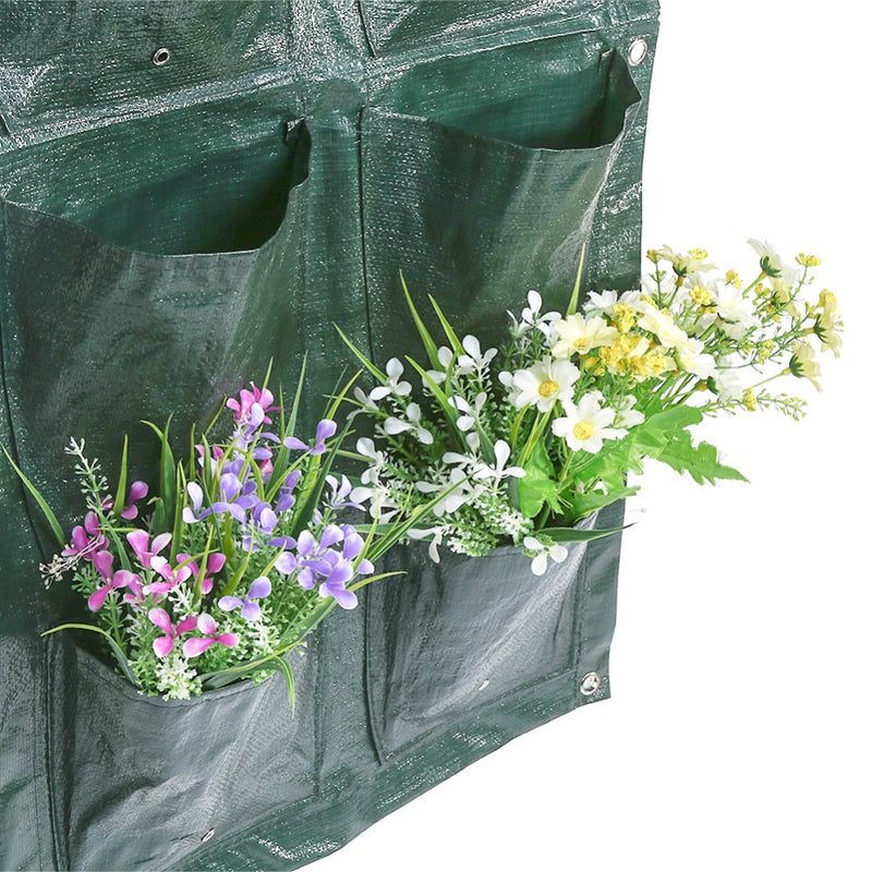 4/8/16 Pockets Vertical Garden Plant Growing Container Bag Greening Flower Wall Hanging Planter