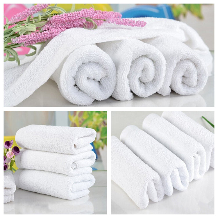 60x30cm White Soft Cotton Bath Towel Absorbent Travel Gym Camping Sport Towel