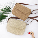 Woman Straw Rattan Crossbody Bag Vintage Handmade Shoulder Pack Handbag