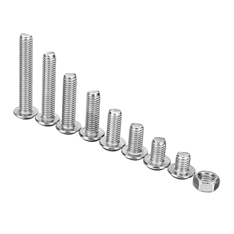 Suleve M5SH2 150Pcs M5 Stainless Steel 6-30mm Hex Socket Button Head Screw Allen Bolt Assortment Kit