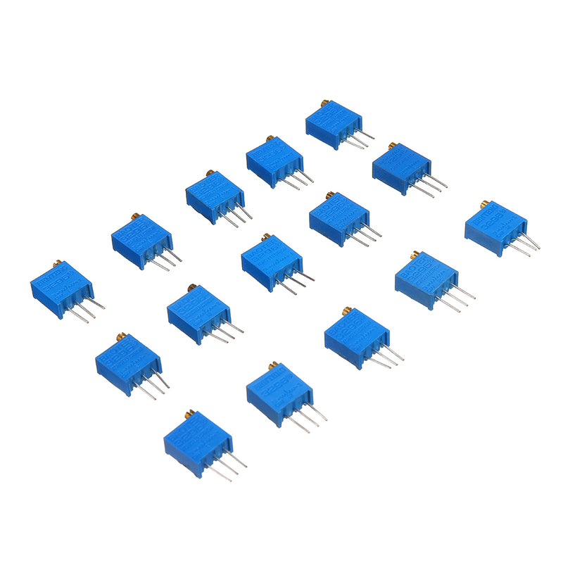 130Pcs 100R-1M 3296 Potentiometer Package 3296W Potentiometer Adjustable Resistor