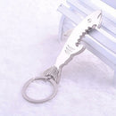 Cutely Shark Glossy Keychain Sliver Metal Bottle Opener Mini Multi Functional Keychain