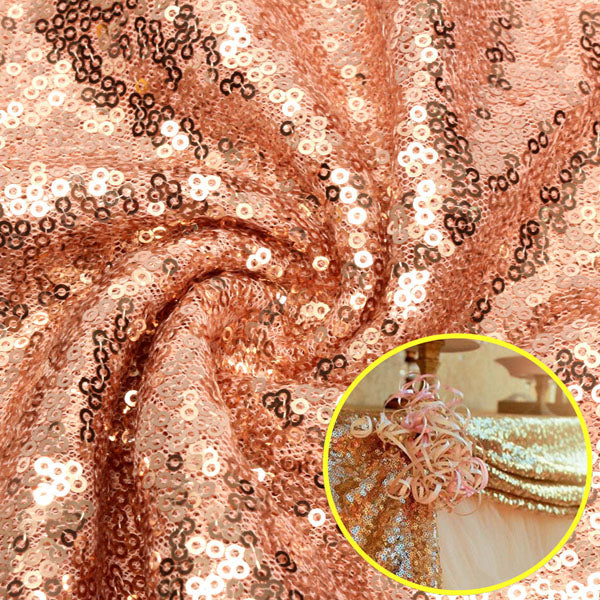 30*180cm Rose Golden Sequins Table Runner Wedding Party Tablecloth Decorate