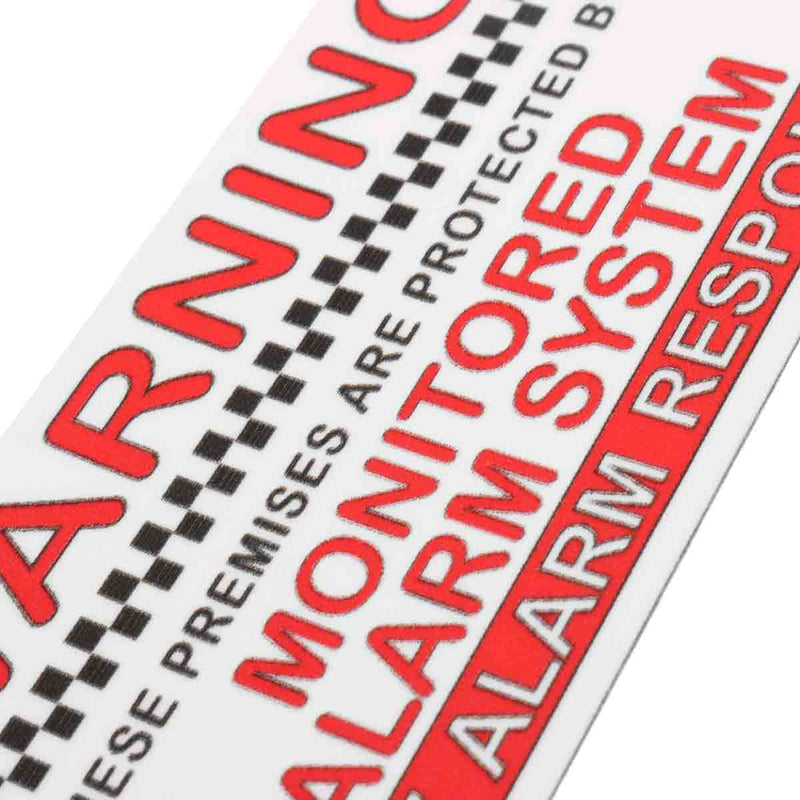 5Pcs Alarm System Monitored Warning Security External Sign Stickers PVC Waterproof