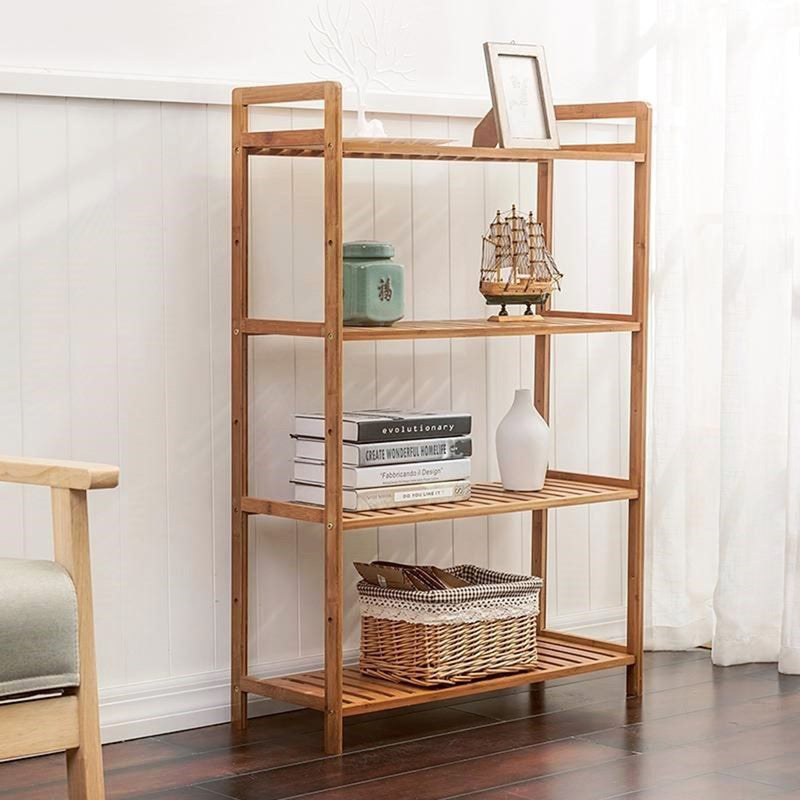 Bamboo Bookshelf Rack Multifunctional Bathroom Kitchen Living Room Holder Plant Flower Stand Utility Shoes Storage Shelf