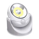3W Wireless Round COB LED PIR Sensor Night Light Battery Powered Wall Lamp Stair Cabinet Home