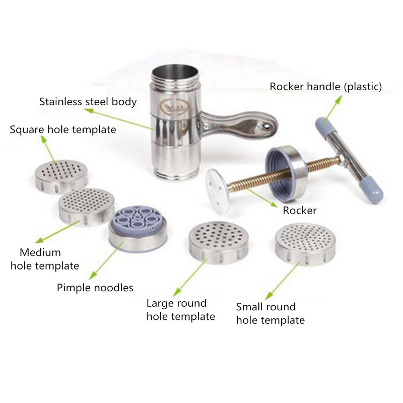 Noodle Maker Manual Press Machine Pasta Spaghetti Fruit Juicer Stainless Steel