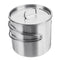 500ml Stainless Steel Cooking Pot Foldable Portable Camping Picnic BBQ Cooking Tool