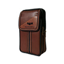 Outdoor Fashion Vertical PU Leather Large Capacity Phone Bag Men Waist Pack Portable Zip Coin Purse