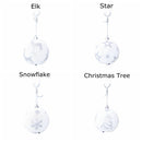 Snowflake Star Elk Printing Light Ball Christmas Tree Hanging Ornaments Party Decorations for Home