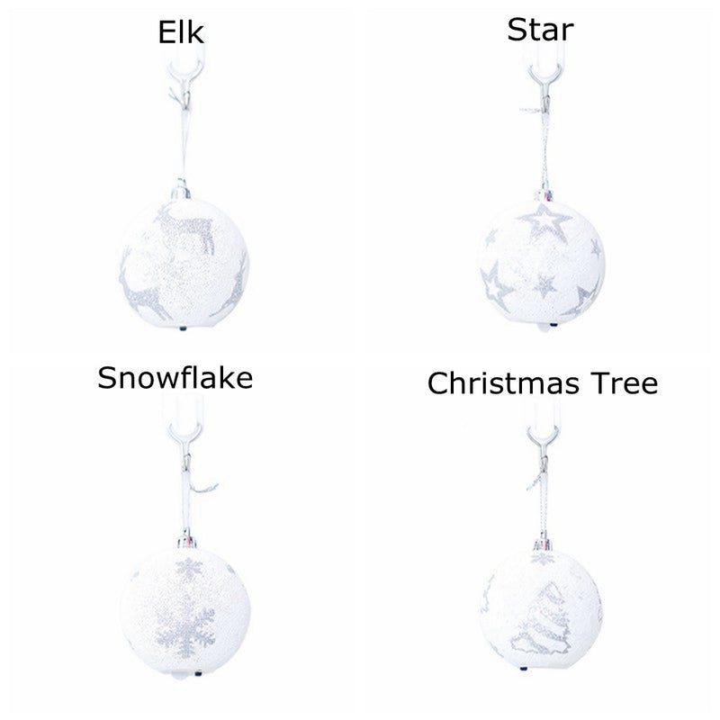 Snowflake Star Elk Printing Light Ball Christmas Tree Hanging Ornaments Party Decorations for Home
