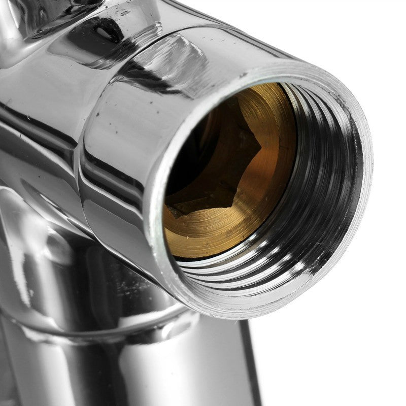 Brass 1/2" Bathroom Shower Faucet T Connector Ceramic Cartridge 3 Way Plating Diverter Toilet Bidet Shattaf Tap Valve