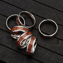 Trendy Insert Cross Finger Rings Vintage Tree Of Life Pattern Stainless Steel Ring for Men