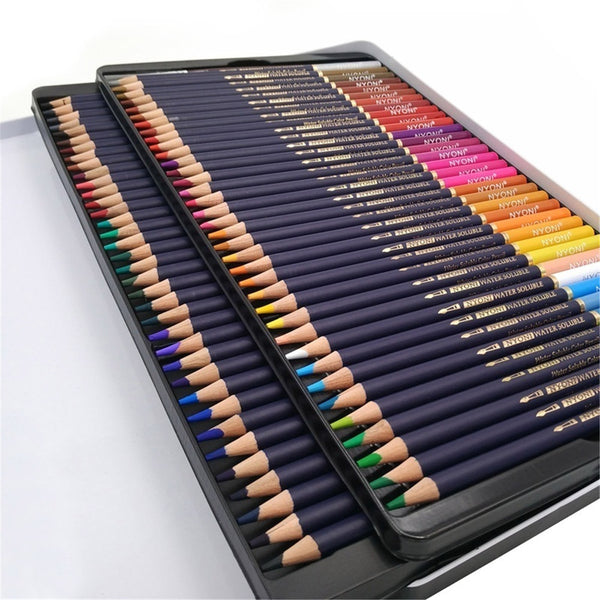 12/24/36/48/72 Color Pencils Dry Coloring Painting Pencil Water Soluble Color Pens Brush