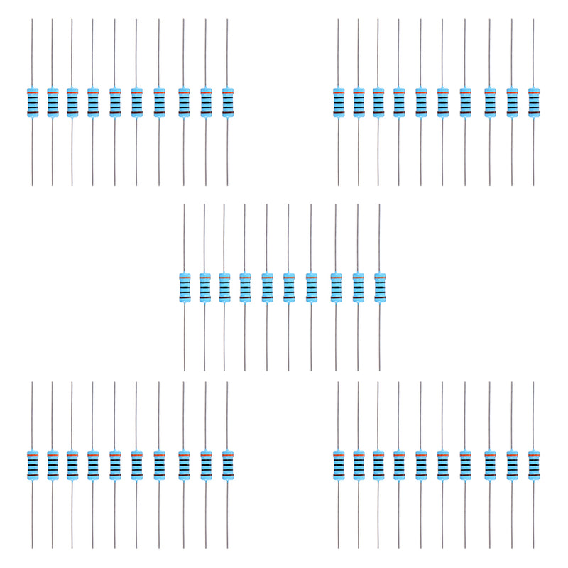 50pcs 1W Metal Film Resistor 1% 300 ohm
