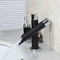 Modern Unique Bathroom Basin Faucet Single Handle Kitchen Sink Mixer Tap Waterfall Faucet Black