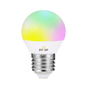 EXUP AC85-265V 5W G45 E27 RGB LED Globe Light Bulb + 24Keys Remote Control for Home Living Room Decoration