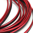 Auto Accessories Car Universal Interior Decorative Black+Red Strip Auto Bumper Air Outlet Door Protector Chrome Moulding Trim