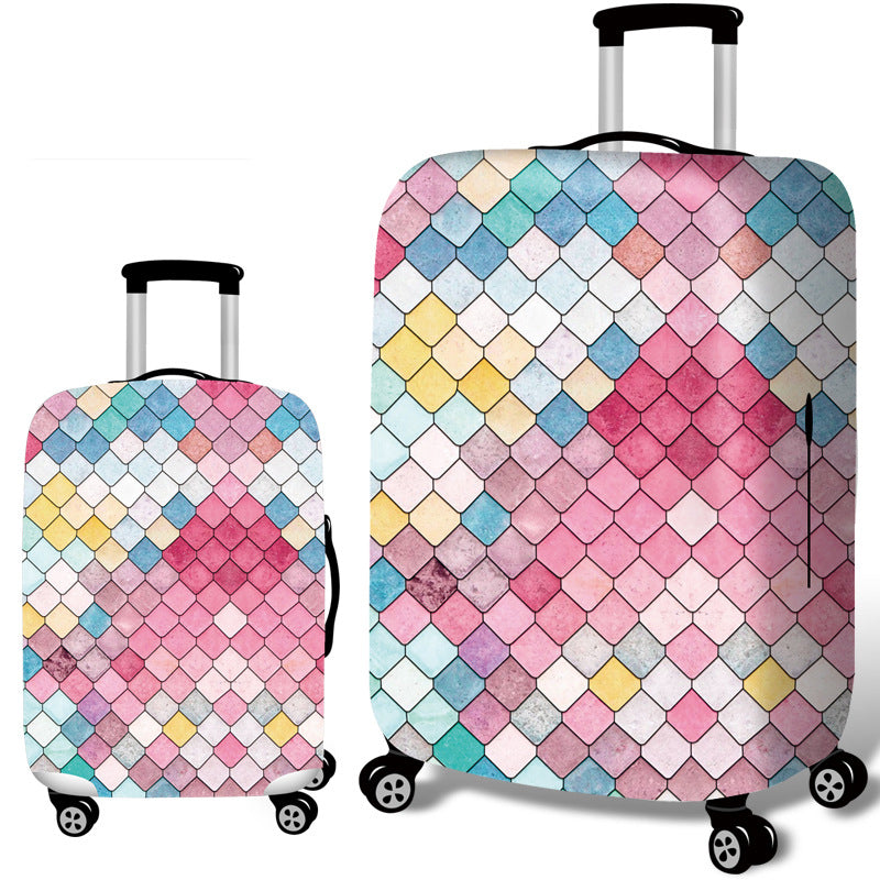 Honana Mermaid Embossment Style Elastic Luggage Cover Trolley Case Cover Durable Suitcase Protector