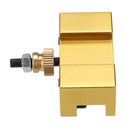 Machifit 1/4-3/8 Inch 20x25x50mm Aluminum Turning and Facing Holder for Quick Change Tool Post Holder Gold