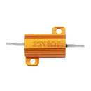 3pcs RX24 25W 8R 8RJ Metal Aluminum Case High Power Resistor Golden Metal Shell Case Heatsink Resistance Resistor