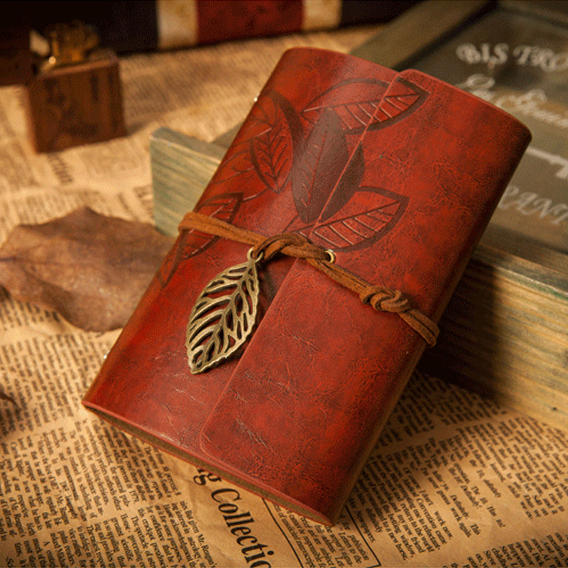 English style notebook PU leather notebook loose-leaf diary creative retro notebook gifts