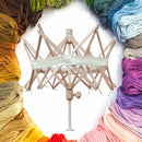 Knitting Umbrella 24" Wooden Swift Yarn Winder Holder for Hanks Skeins Wool
