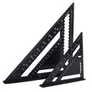 7 Inch English Triangle Ruler 17CM 30CM Metric Triangle Ruler Angle Protractor Metal Speed Square Measuring Ruler Metric English Ruler Carpenter Measuring Tools