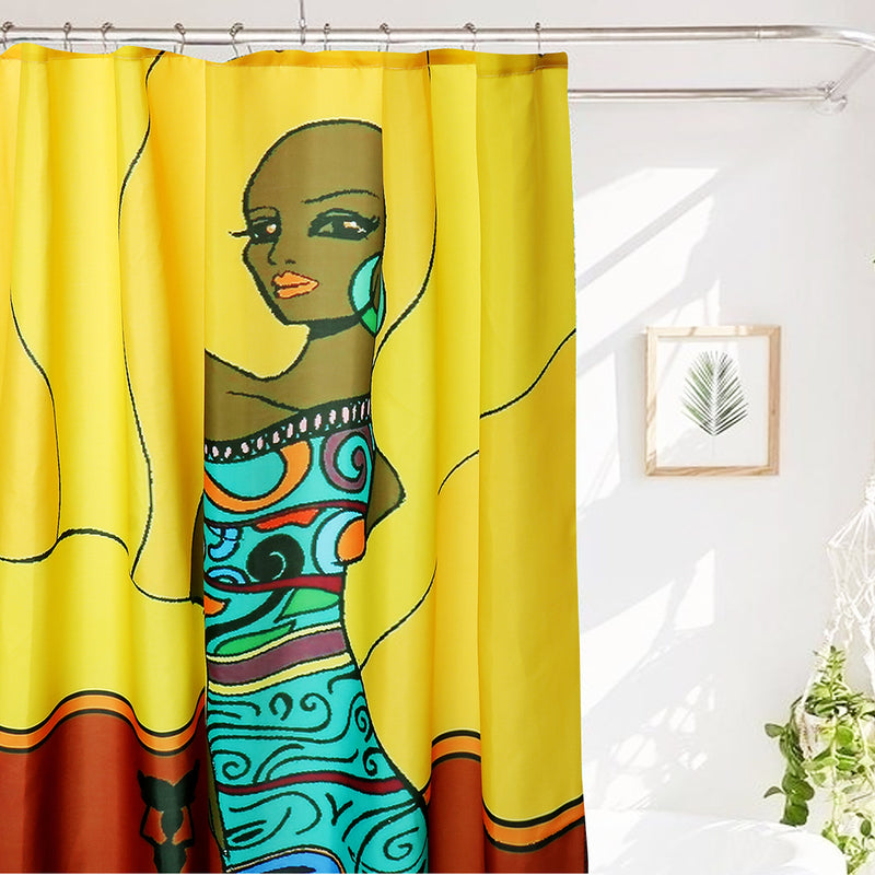 Shower Curtain Polyester Bathroom Shower Curtain Decor Waterproof Bathroom Decor with Hooks