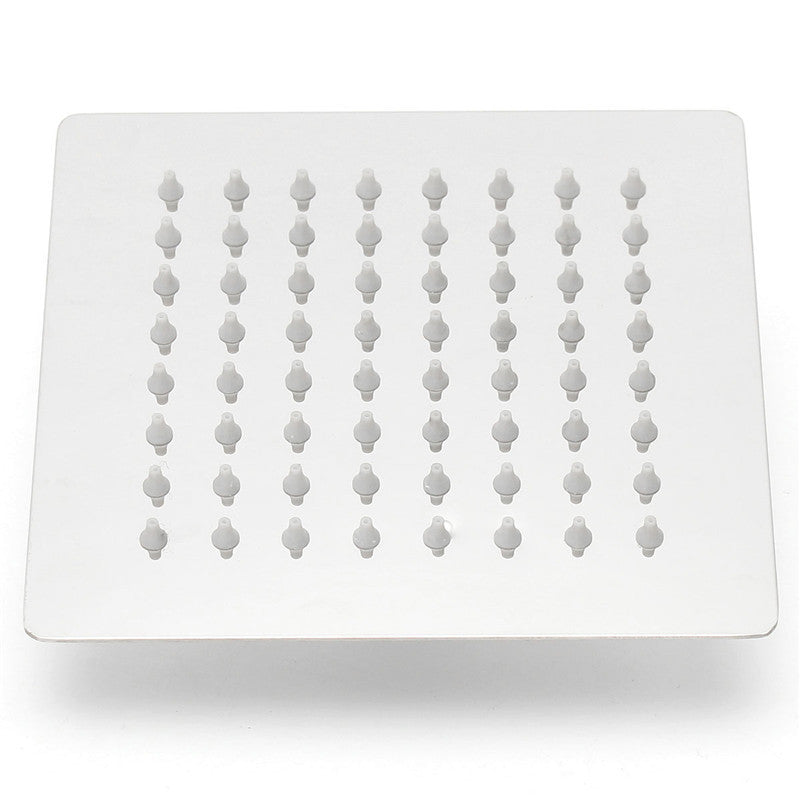 G1/2 Rain Shower Head Square Chrome Wall / Ceiling Mounted Bathroom Top Sprayer Faucet Stainless Steel