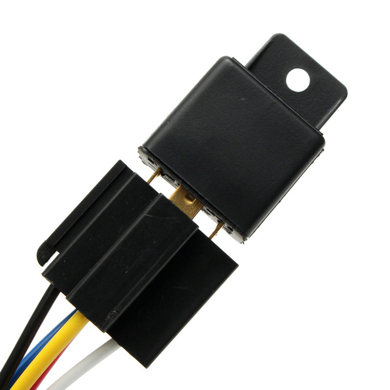 5pcs 12V 40A 5 Pin Relay Switch w/Socket Holder For Car Truck Van Motorcycle Boat